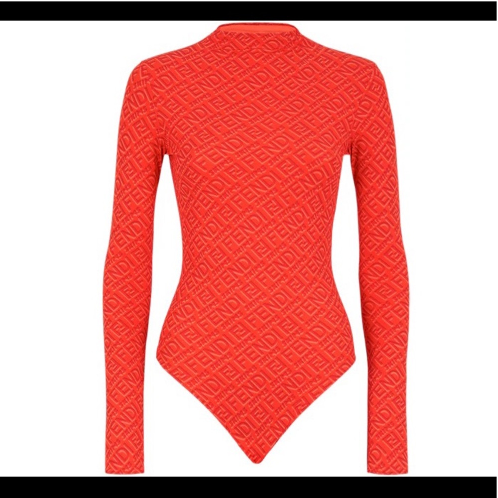 Fendi X Skims long sleeve logo bodysuit NEW WITH TAGS